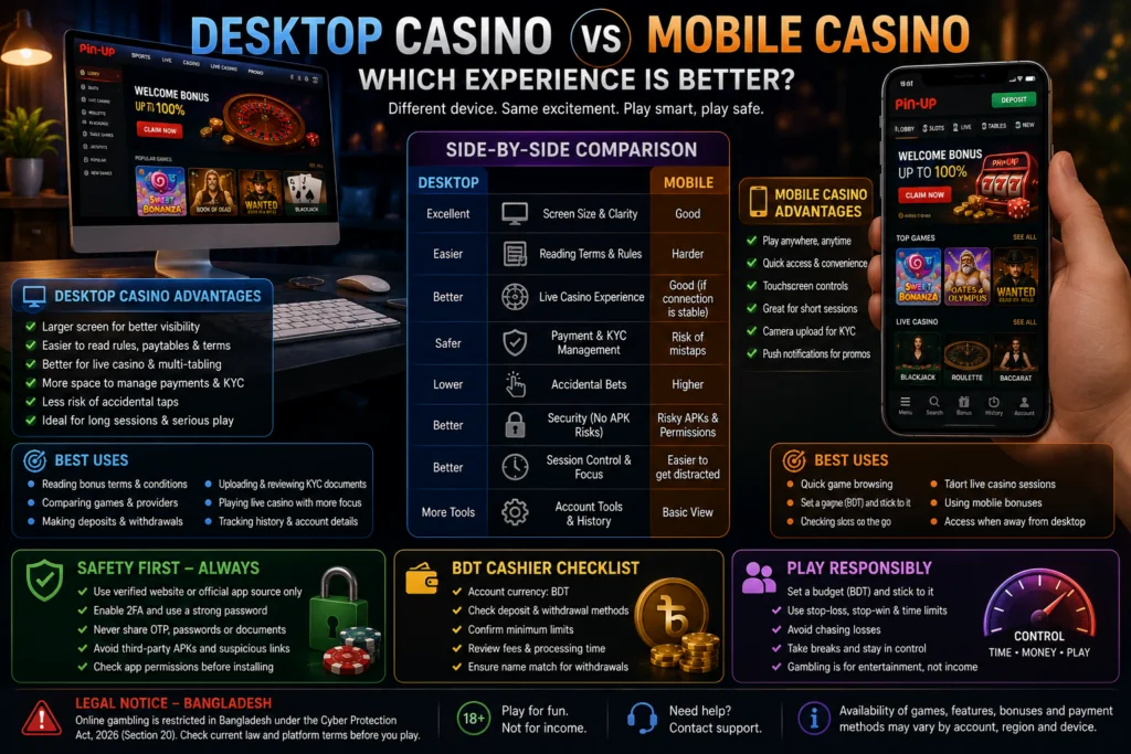 Desktop Casino vs Mobile Casino